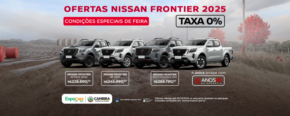 Condições de feira Nissan Frontier 2025